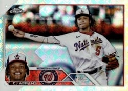 2023 Topps Chrome Logofractor Edition Base Set CJ Abrams #185 card