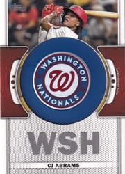 2023 Topps Team Logo Manufactured Patches CJ Abrams #TLP-CJA card