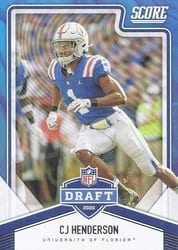 2020 Score NFL Draft CJ Henderson #NFL-22 card