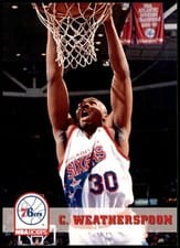 1993-94 Hoops Base Set Clarence Weatherspoon #167 card