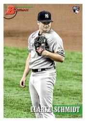 2021 Bowman Heritage Base Set Clarke Schmidt #58 card