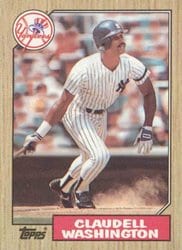 1987 Topps Base Set Claudell Washington #15 card