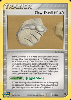 Sandstorm Claw Fossil #90 card