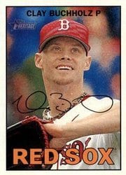 2016 Topps Heritage Base Set Clay Buchholz #414 card