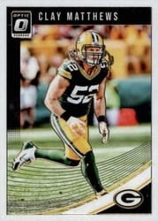 2018 Donruss Optic Base Set Clay Matthews #38 card