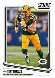 2018 Score Base Set Clay Matthews #117 card