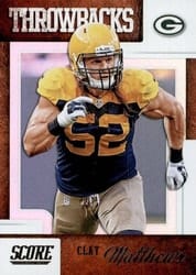2019 Score Throwbacks Clay Matthews #T-4 card