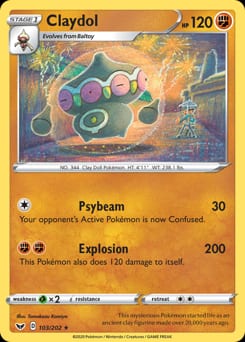Sword & Shield Claydol #103 card