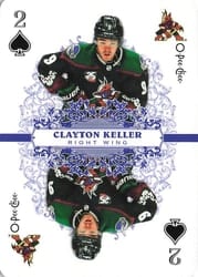 2022-23 O-Pee-Chee Playing Cards Clayton Keller #2-SPADES card