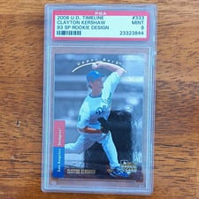 2008 Upper Deck Timeline Clayton Kershaw 93 SP Rookie #333 card