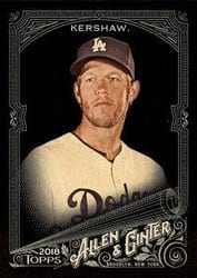 2018 Topps Allen & Ginter X Base Set Clayton Kershaw #280 card