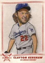 2018 Topps Big League Star Caricature Reproductions Clayton Kershaw #SCR-CK card
