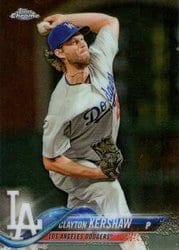 2018 Topps Chrome Base Set Clayton Kershaw #121 card