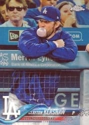 2018 Topps Chrome Base Set Clayton Kershaw #121b card