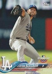 2018 Topps Opening Day Base Set Clayton Kershaw #1 card