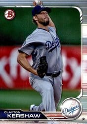 2019 Bowman Base Set Clayton Kershaw #15 card