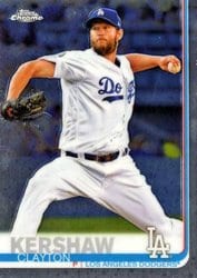 2019 Topps Chrome Base Set Clayton Kershaw #112 card
