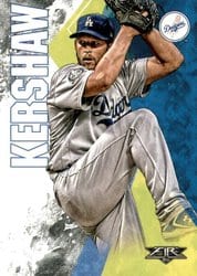2019 Topps Fire Base Set Clayton Kershaw #52 card