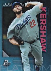 2020 Bowman Platinum Base Set Clayton Kershaw #25 card