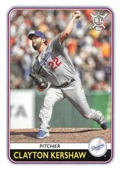 2020 Topps Big League Base Set Clayton Kershaw #230 card