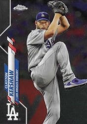 2020 Topps Chrome Base Set Clayton Kershaw #122 card