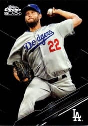 2020 Topps Chrome Black Base Set Clayton Kershaw #99 card