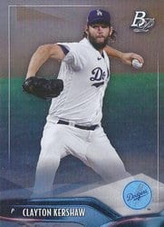 2021 Bowman Platinum Base Set Clayton Kershaw #33 card