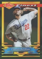 2021 Finest Flashbacks Base Set Clayton Kershaw #189 card