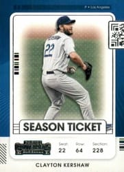 2021 Panini Contenders Base Set Clayton Kershaw #3 card