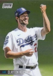2021 Stadium Club Chrome Base Set Clayton Kershaw #71 card