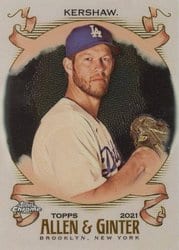 2021 Topps Allen & Ginter Chrome Base Set Clayton Kershaw #28 card