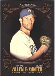 2021 Topps Allen & Ginter X Base Set Clayton Kershaw #28 card