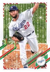 2021 Topps Holiday Base Set Clayton Kershaw #HW180 card