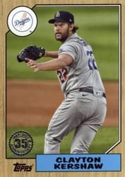 2022 Topps 1987 Topps Baseball (Series 1) Clayton Kershaw #T87-38 card