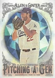 2022 Topps Allen & Ginter Pitching a Gem Clayton Kershaw #PAG-13 card