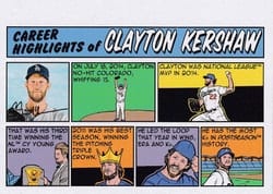 2022 Topps Heritage 1973 Topps Comics Clayton Kershaw #73TC-50