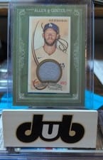 2023 Topps Allen & Ginter Framed Mini Relics Clayton Kershaw #MFR-CK card