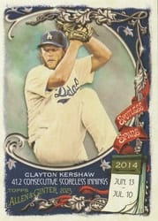 2023 Topps Allen & Ginter Spotless Spans Clayton Kershaw #SS-50 card