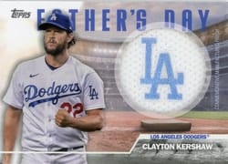 2023 Topps Father's Day Commemorative Team Patches Clayton Kershaw #FD-CK card
