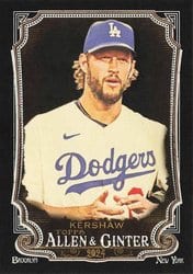 2024 Topps Allen & Ginter X Base Set Clayton Kershaw #52 card