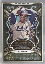 2024 Topps Allen & Ginter Double Rip Cards Clayton Kershaw / Sandy Koufax (Los Angeles Dodgers) #DRIP-KK card