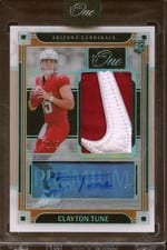 2023 Panini One Rookie Patch Autographs Clayton Tune #1 card