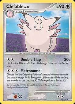 2007 Diamond & Pearl Clefable #22 card