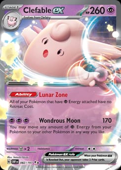 2023 Obsidian Flames Clefable ex #82 card