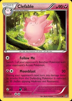 2014 Furious Fists Clefable #71 card