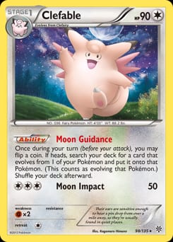 2013 Plasma Storm Clefable #98 card