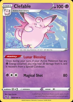 2020 Vivid Voltage Clefable #64 card