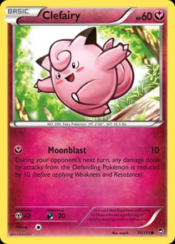 2014 Furious Fists Clefairy #70 card