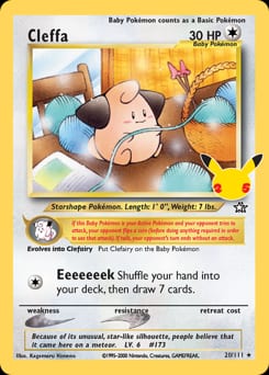 2021 Celebrations: Classic Collection Cleffa #20 card