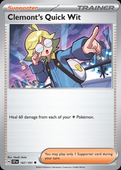 Surging Sparks Clemont's Quick Wit #167 card